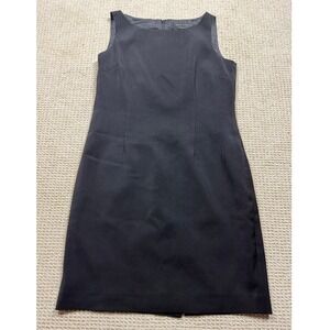 Anne Klein Suit Dress Womens Size 10P Black Sleeveless Sheath‎ Workwear Pencil